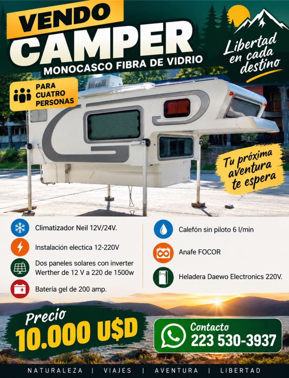 Camper monocasco 223 530-3937