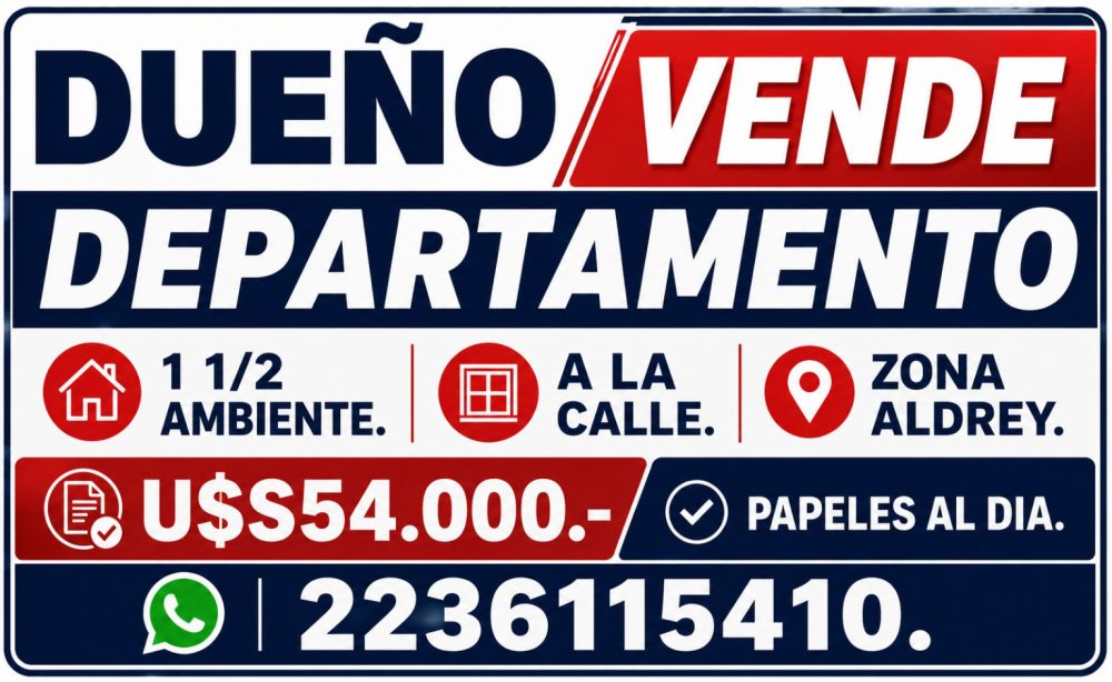 Dueño Vende Departamento